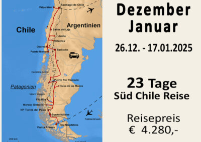 FBF 340 Süd Chiletour von Patagonien bis Santiago de Chile