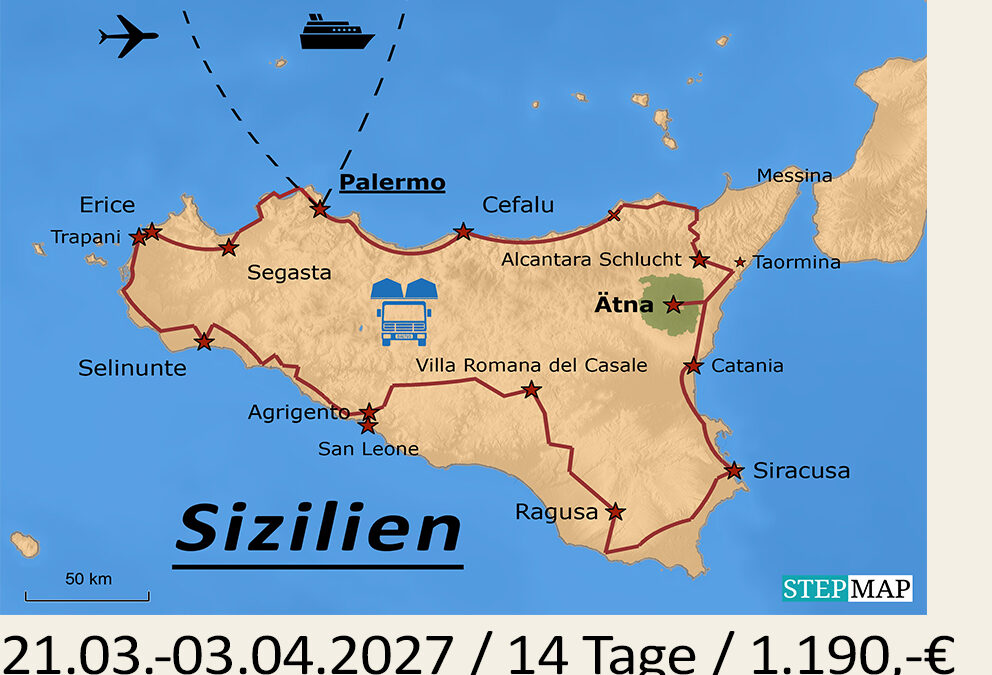 FBA 250 F Sizilien/Ätna-Flug