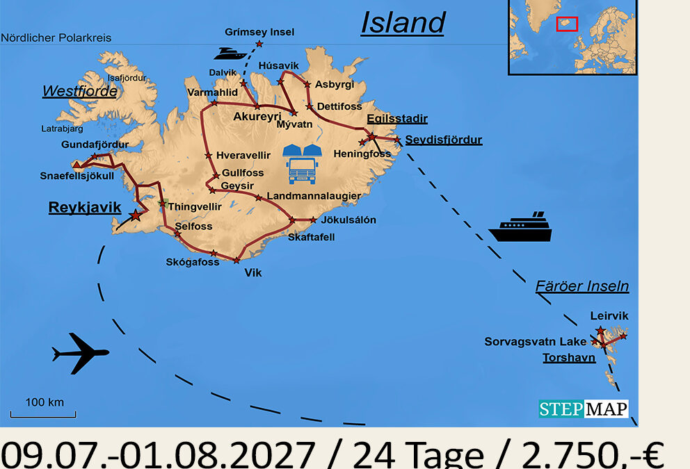 FBB 354 Island Hochland mit den Färöer Inseln