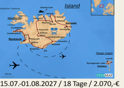 FBB 355 F Island mit Hochland – Flug