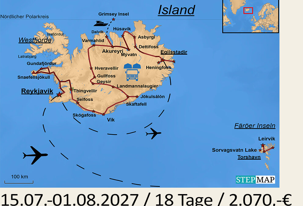 FBB 355 F Island mit Hochland – Flug
