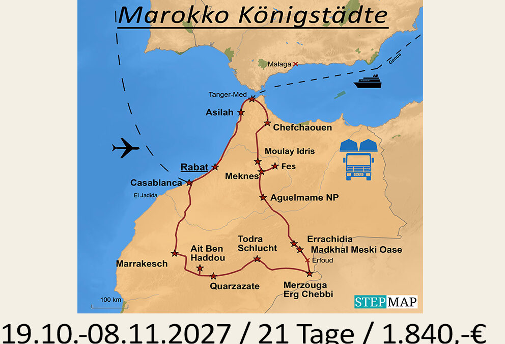 FBB 360 F Marokko – Königsstädte und Wüste Flug